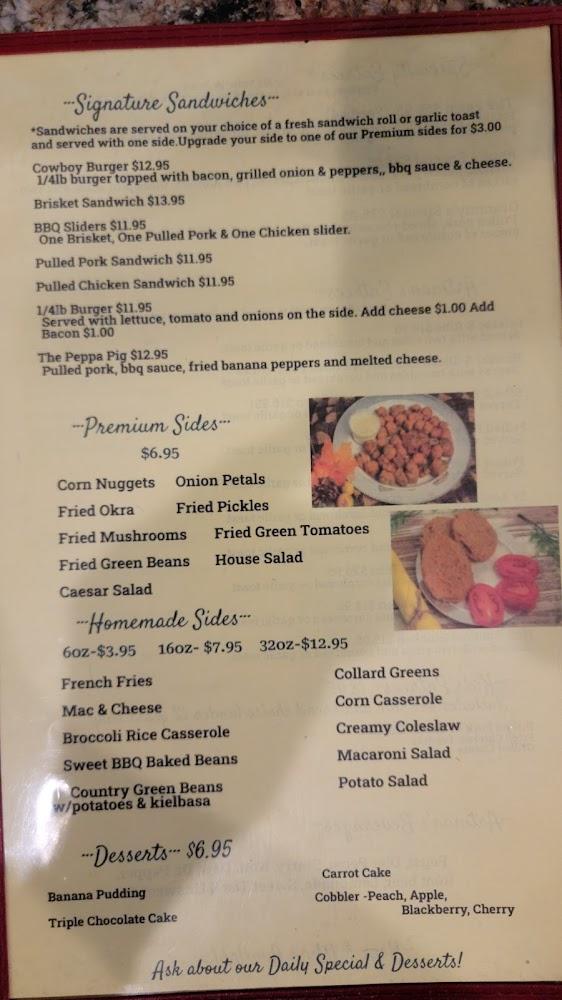 Artman Country Smokehouse Menu image 3
