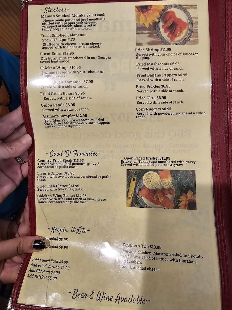 Artman Country Smokehouse Menu image 4